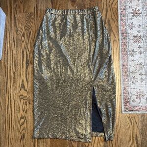 Hutch Gold Pencil Skirt